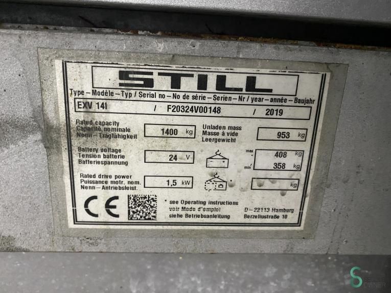 Stackers Electric Still EXV14I 2019