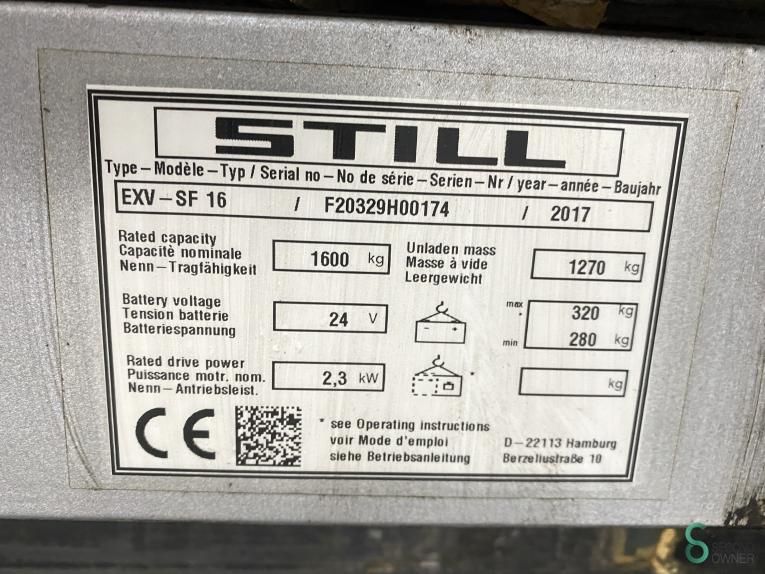 Stackers Electric Still EXV-SF16 2017