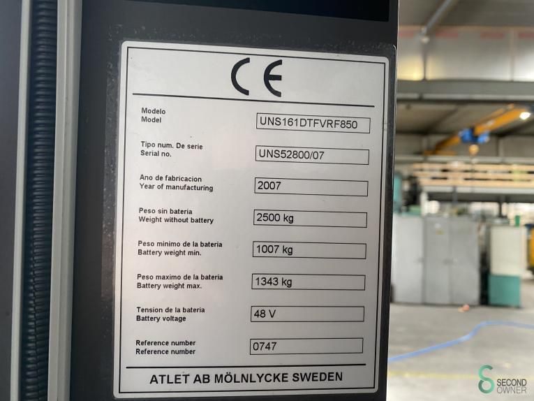 Reachtrucks Electric Atlet UNS161DTF 2007