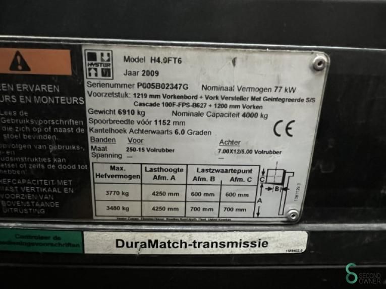 Gabelstapler LPG Hyster H4.0FT 6 2009