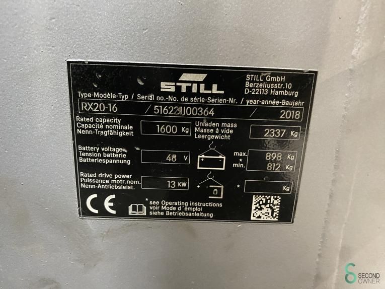 Forklifts Electric Still RX20-16 2018