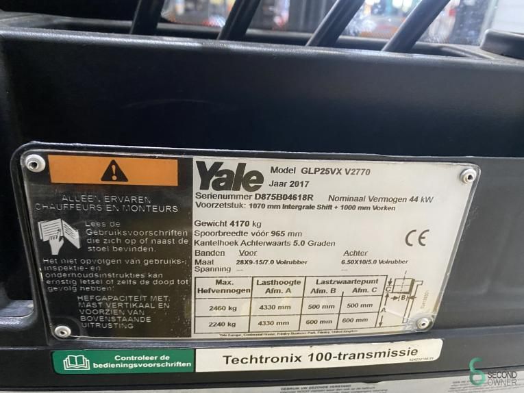 Forklifts LPG Yale GLP 25 VX 2017