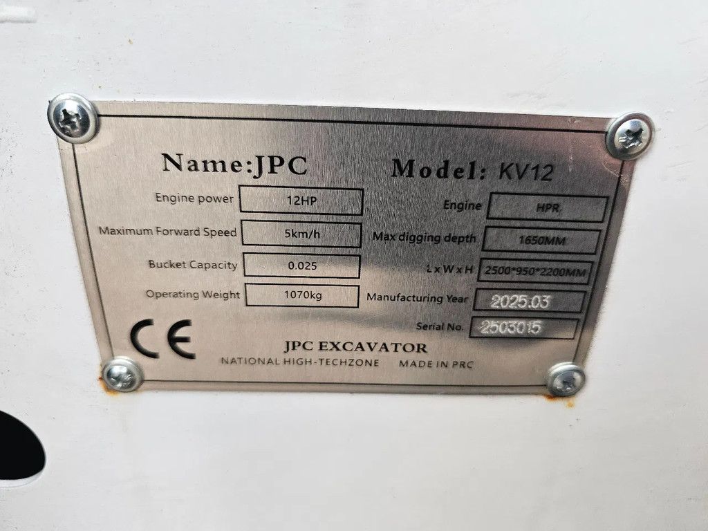 Bobcat Wit jpc minigraver graafmachine diesel