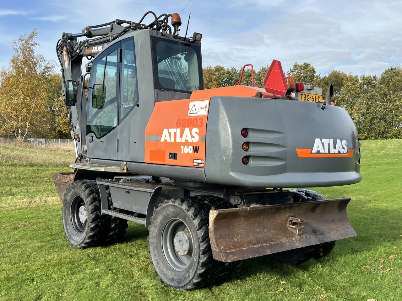 Atlas 160W mobiele graafmachine bouwjaar 2011, ± 9600 uur