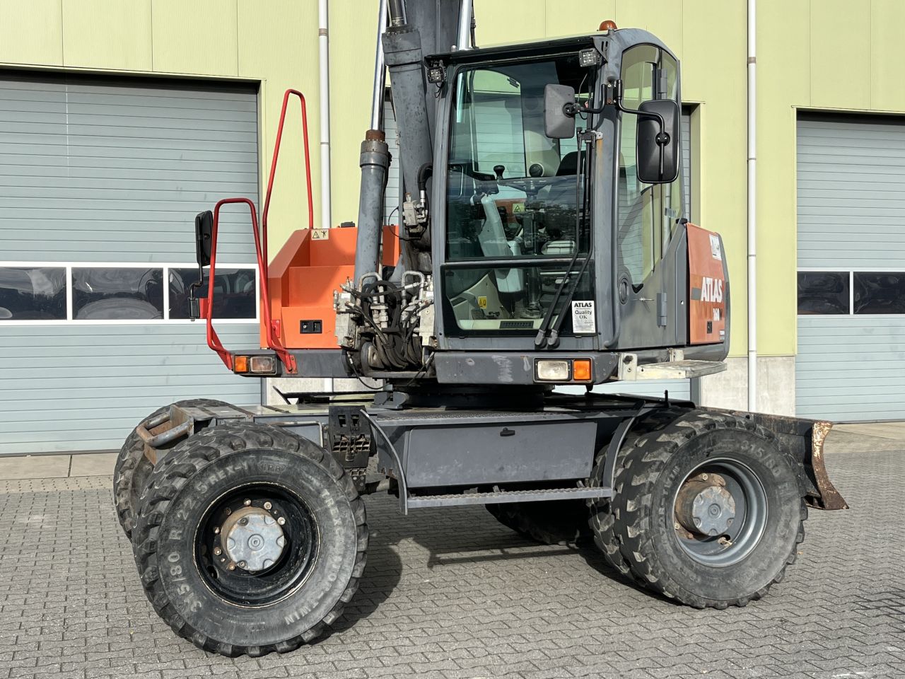 Atlas 160W mobiele graafmachine bouwjaar 2011, ± 9600 uur