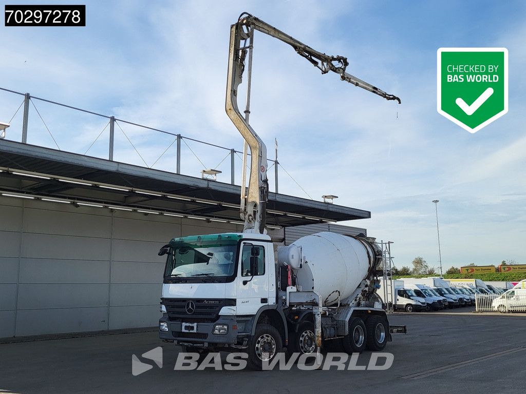Mercedes Actros 3241 8X4 Putzmeister TMM 21-G2 PUMI 7m3 Mixer Big-Axle Steelsuspension 3-Pedals Euro 3