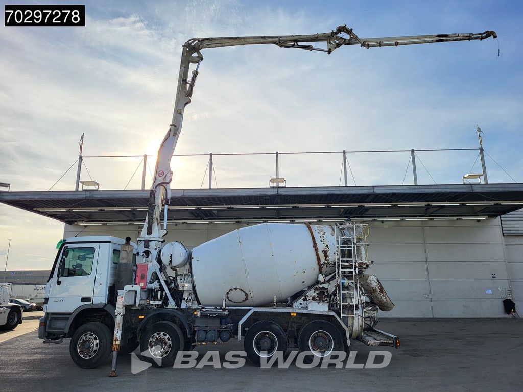 Mercedes Actros 3241 8X4 Putzmeister TMM 21-G2 PUMI 7m3 Mixer Big-Axle Steelsuspension 3-Pedals Euro 3