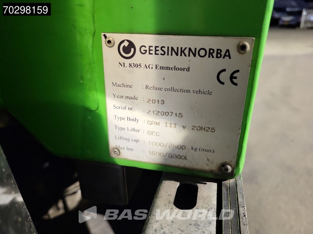 DAF CF75.250 6X2 20m3 Geesink GPM III v 20H25 superstructure Automatic Lenkasche Euro 5