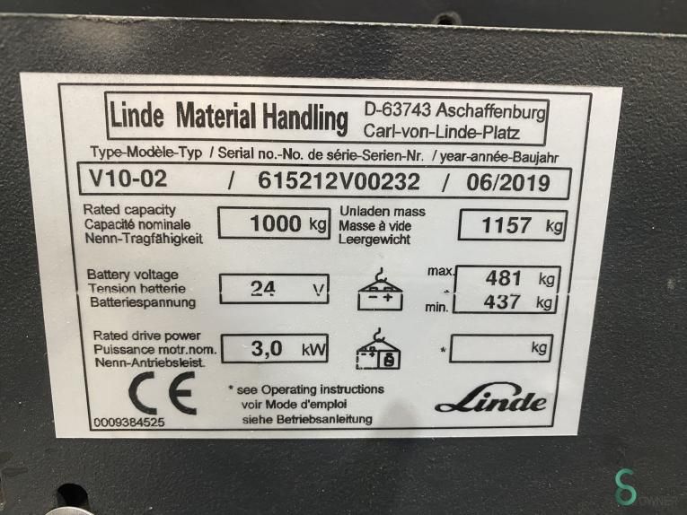 Kommissionierer Elektrisch Linde V10-02 2019