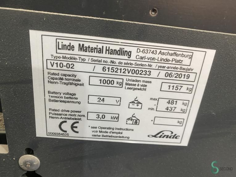 Orderpickers Electric Linde V10-02 2019