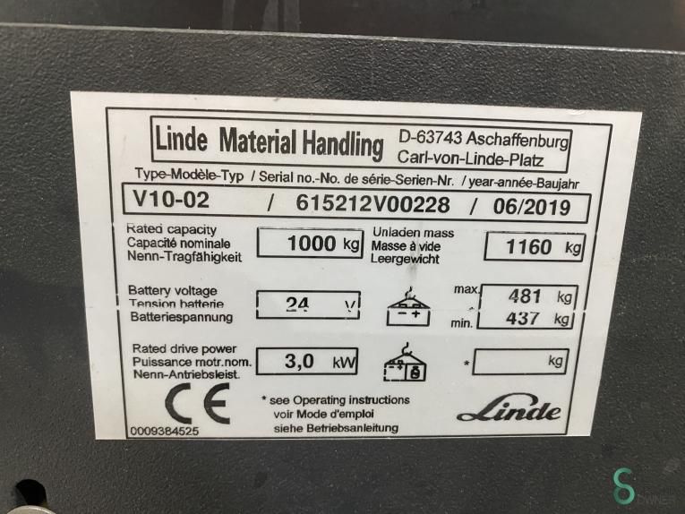 Kommissionierer Elektrisch Linde V10-02 2019