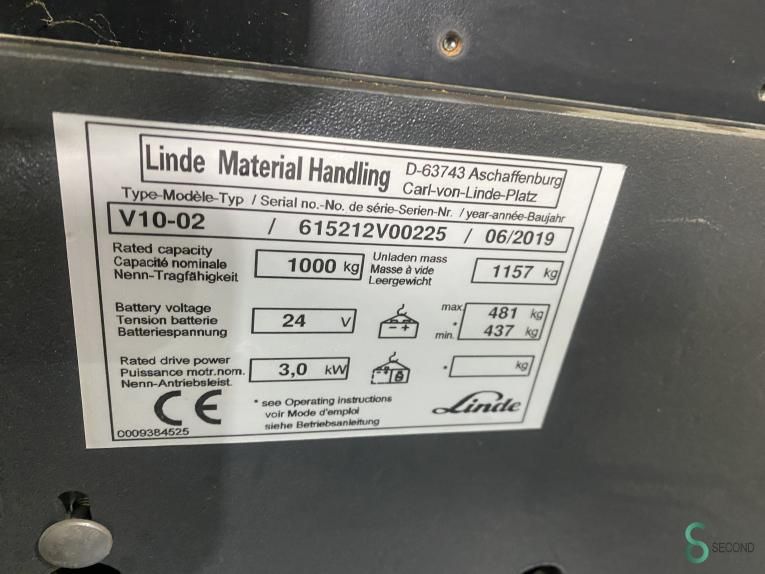 Orderpickers Electric Linde V10-02 2019