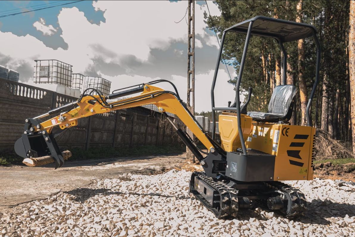 Minigraver Kingway zwenkarm 3 gratis bakken, duim + levering