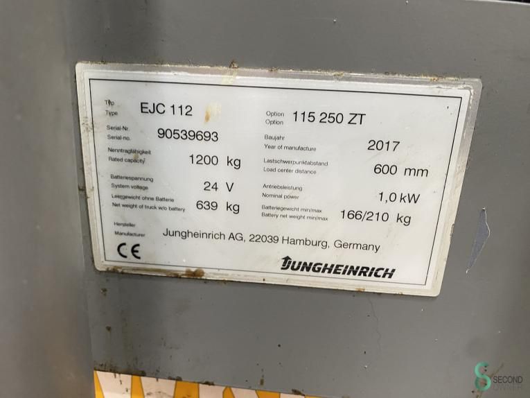 Stackers Electric Jungheinrich EJC 112 2017