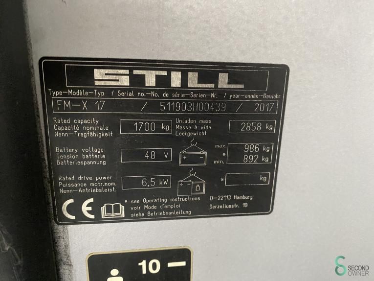 Schubmaststapler Elektrisch Still FM-X17 2017