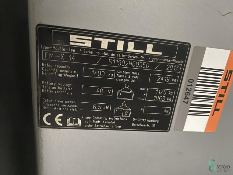 Schubmaststapler Elektrisch Still FM-X14 2017
