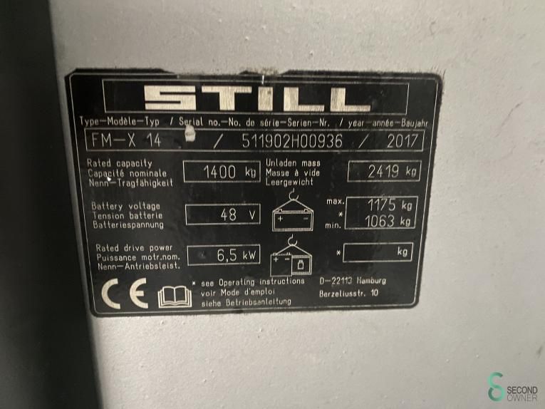 Schubmaststapler Elektrisch Still FM-X14 2017