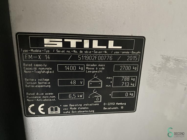 Schubmaststapler Elektrisch Still FM-X14 2015