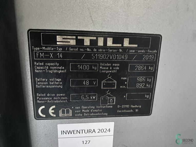 Schubmaststapler Elektrisch Still FM-X14 2019
