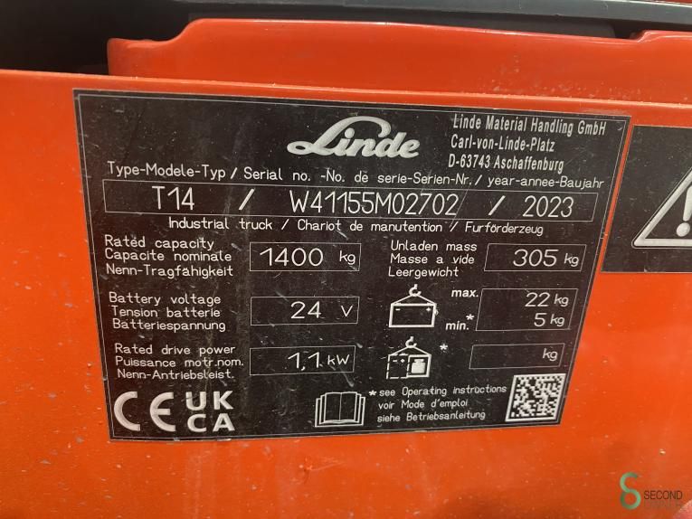 Pallet trucks Electric Linde T14 2023