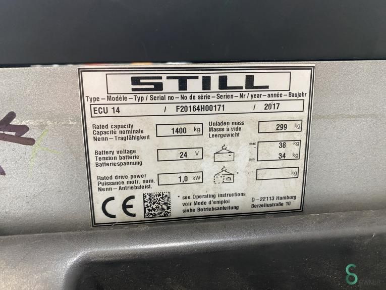 Hubwagen Elektrisch Still ECU14 2017