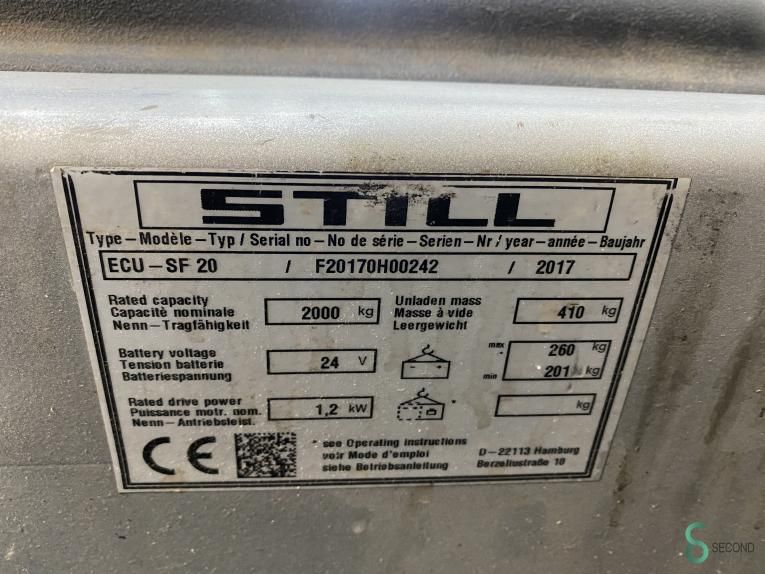 Pallet trucks Electric Still ECU20 2017