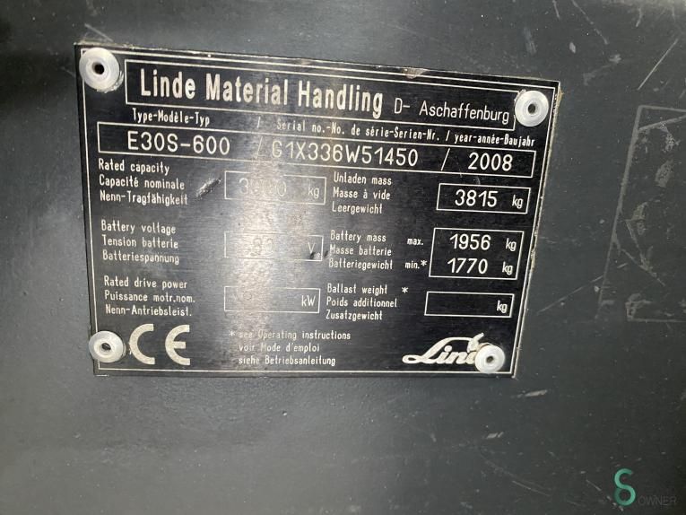 Forklifts Electric Linde E 30/600 2008