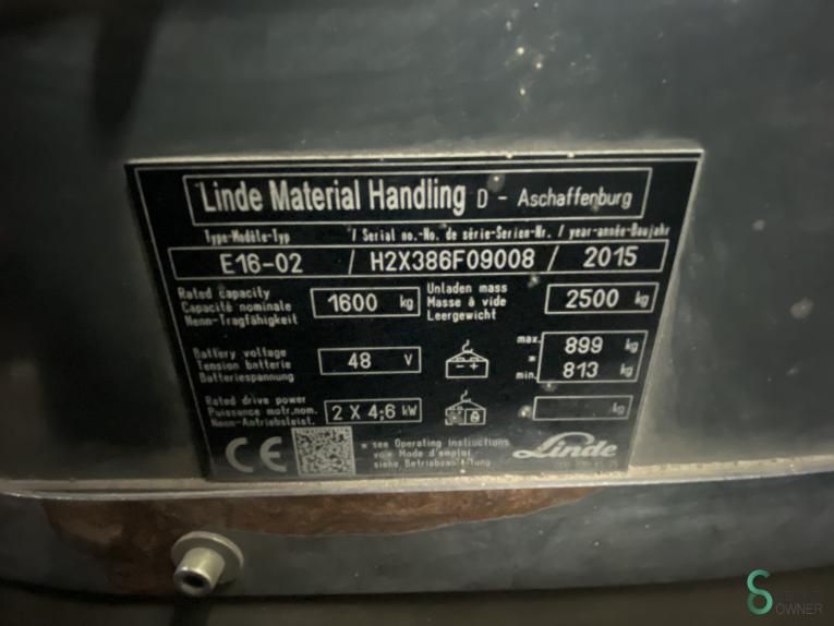 Forklifts Electric Linde E16-02 2015