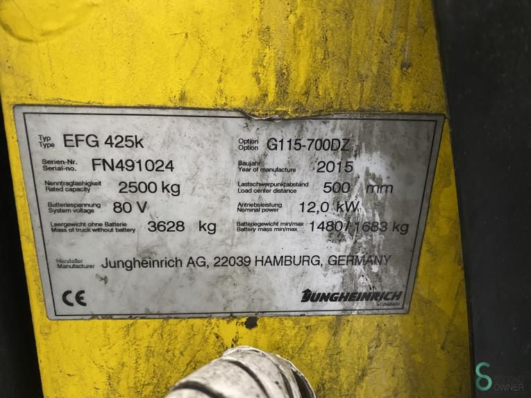Gabelstapler Elektrisch Jungheinrich EFG 425k 2015