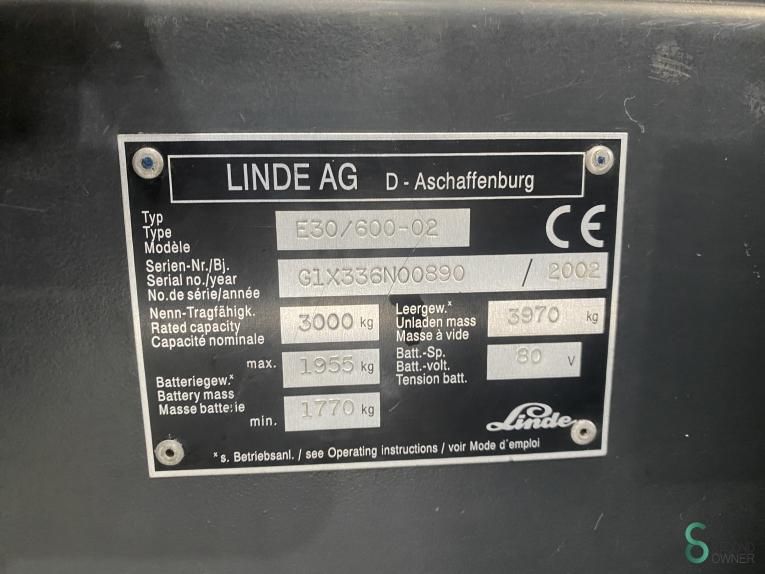 Gabelstapler Elektrisch Linde E 30/600 2002