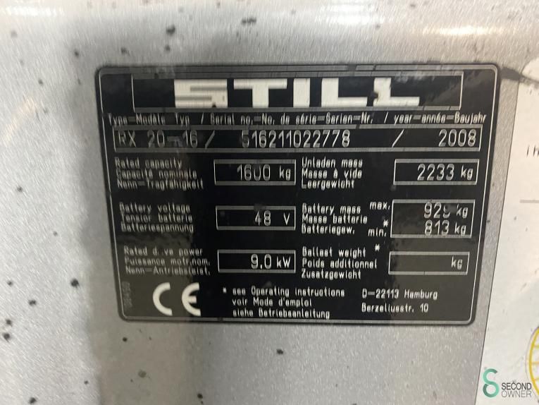 Gabelstapler Elektrisch Still RX20-16 2008