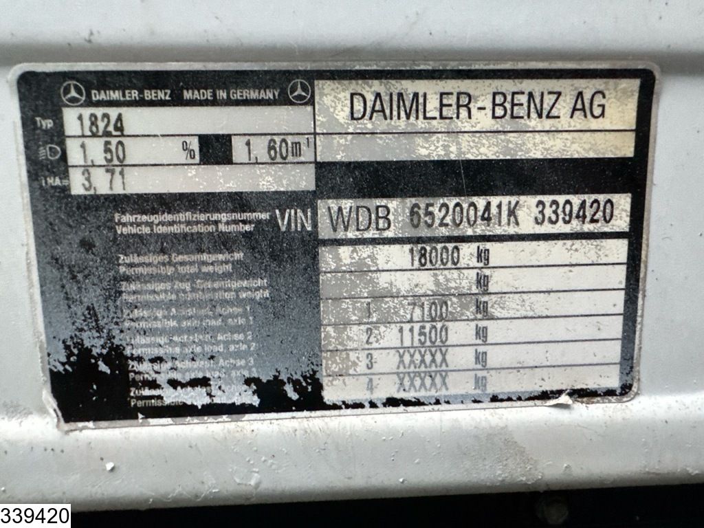 Mercedes 1824 13018 litres, LPG GPL, Gas tank, Leaf suspension