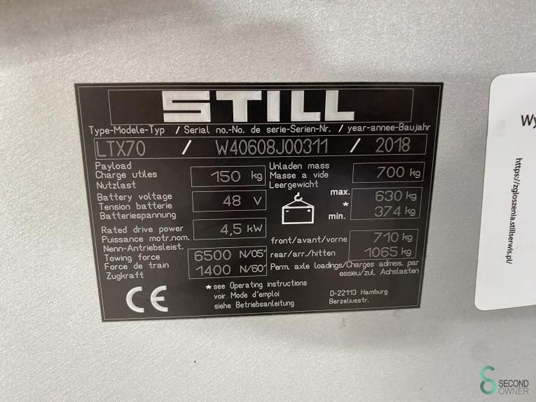 Tractors Electric Still LTX70 2018