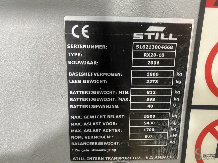 Forklifts Electric Still RX20-18 2006