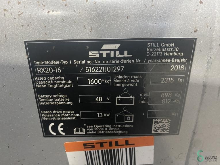 Gabelstapler Elektrisch Still RX20-16 2018