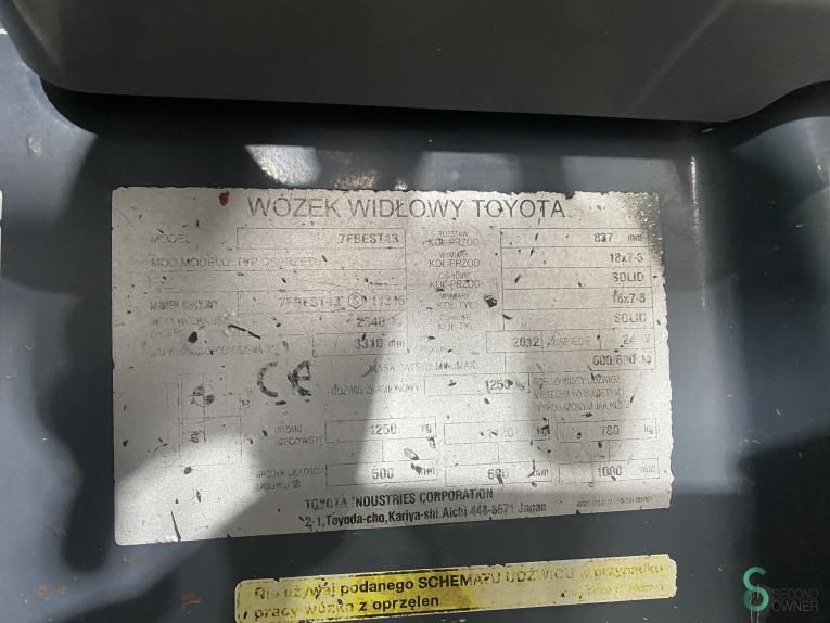 Forklifts Electric Toyota 7FBEST13 2012