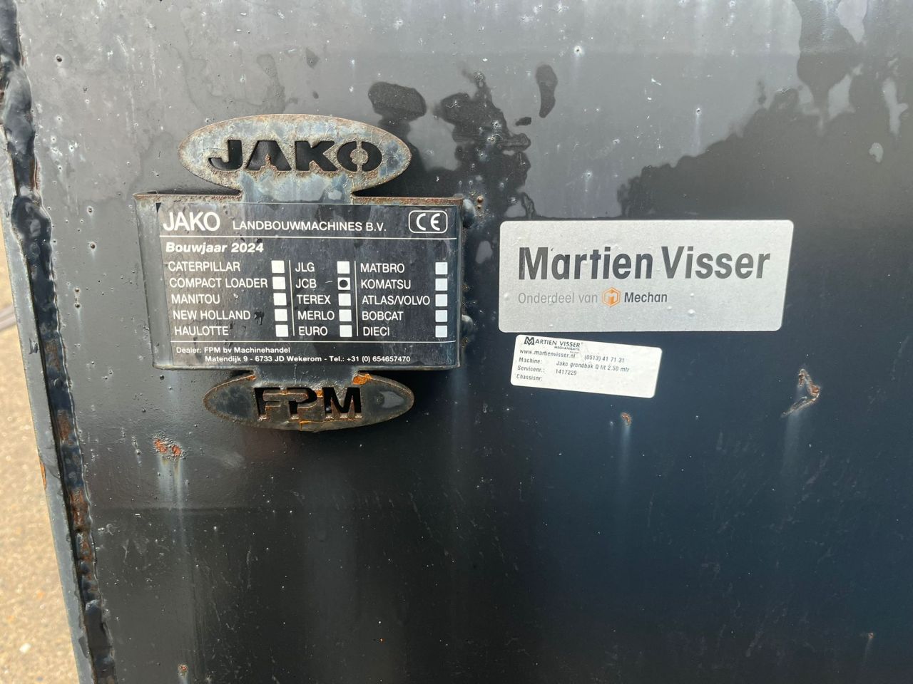 JAKO grondbak 250 cm (Q-Fit)