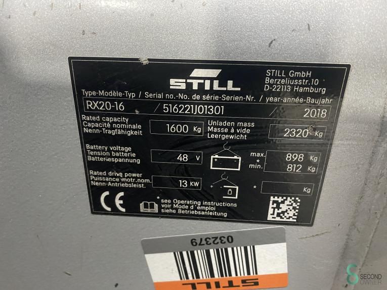 Forklifts Electric Still RX20-16 2018