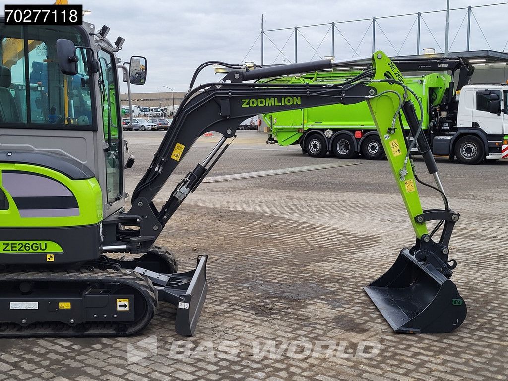 Zoomlion ZE26 GU FACTORY WARRANTY - CW/3 BUCKETS - CE CERTIFIED