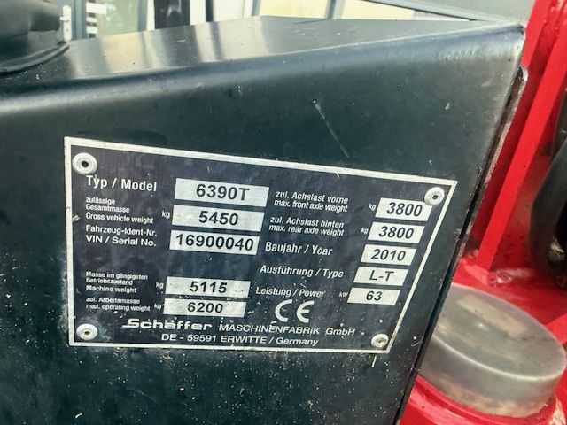 Schaffer 6390T 4.8m Hefhoogte Verreiker Telelader Shovel ZGST