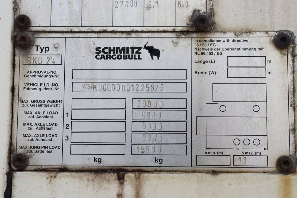 Reefer Oplegger Schmitz Cargobull SKO 24 2008