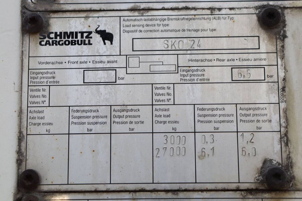 Reefer Oplegger Schmitz Cargobull SKO 24 2008