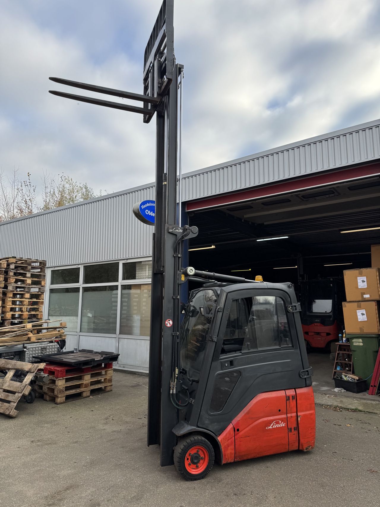 Linde E16 (2011) vorkenversteller 414cm freeliftmast