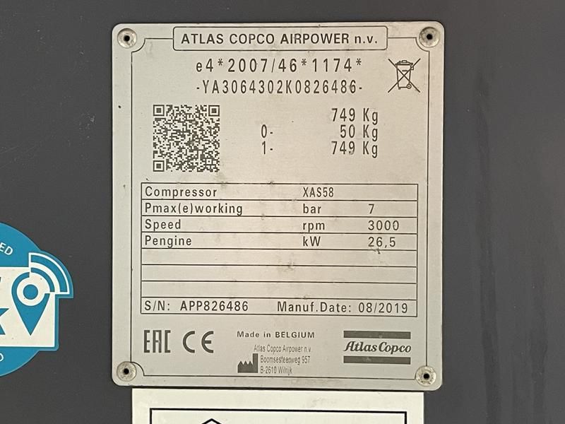 Atlas Copco XAS 58 KD