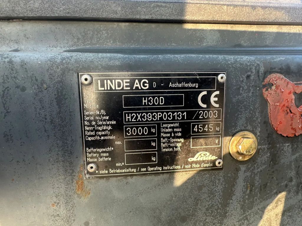Linde H 30 D Heftruck Diesel