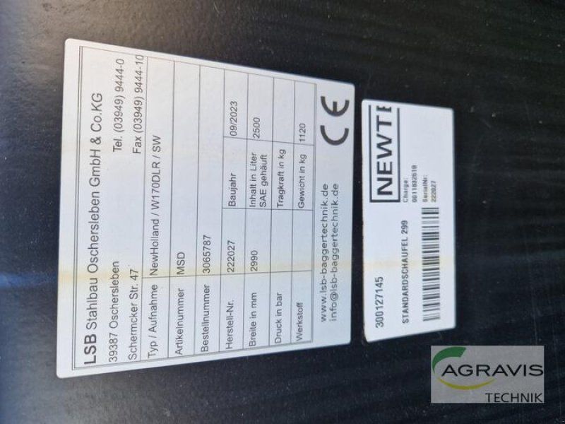 LSB STANDARDSCHAUFEL 2990MM 2500L