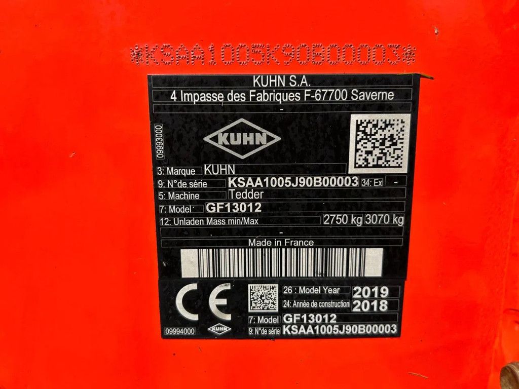 Kuhn GF 13012 Schudder Getrokken 13.00 meter