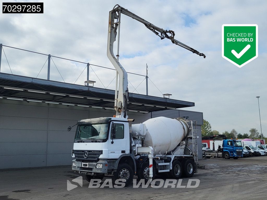 Mercedes Actros 3241 8X4 7m3 Putzmeister Mixer Big-Axle Steelsuspension Automatic Pompe+Mixer Euro 3