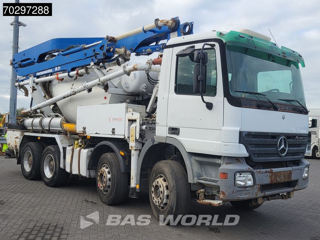 Mercedes Actros 3241 8X4 Putzmeister TMM 21 +7m3 Liebherr PUMI Steelsuspension 3-Pedals Euro 3