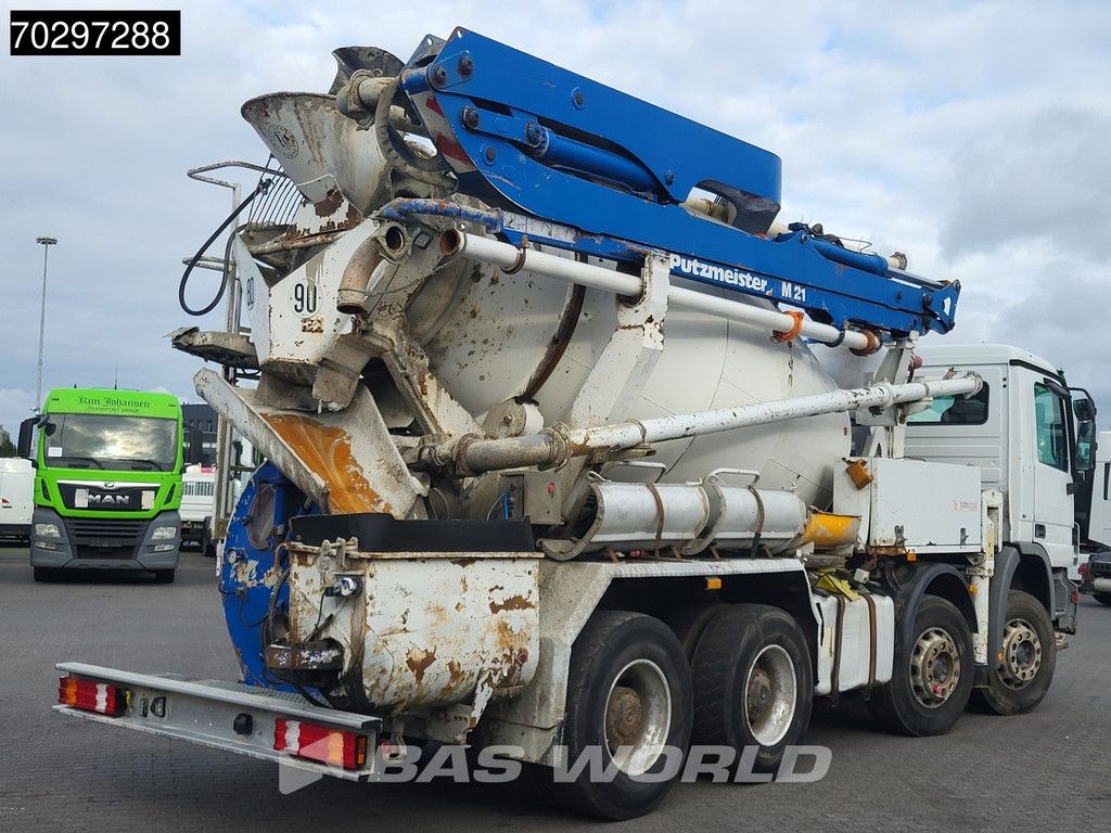 Mercedes Actros 3241 8X4 Putzmeister TMM 21 +7m3 Liebherr PUMI Steelsuspension 3-Pedals Euro 3